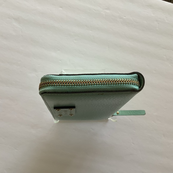 Kate Spade Wellesley Mint Mojito Leather Long Zip Around Wallet - Picture 7 of 16